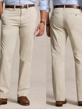 Men's Polo Ralph Lauren Stretch Classic Fit Chino Pants-Size 34x32 (Beige)